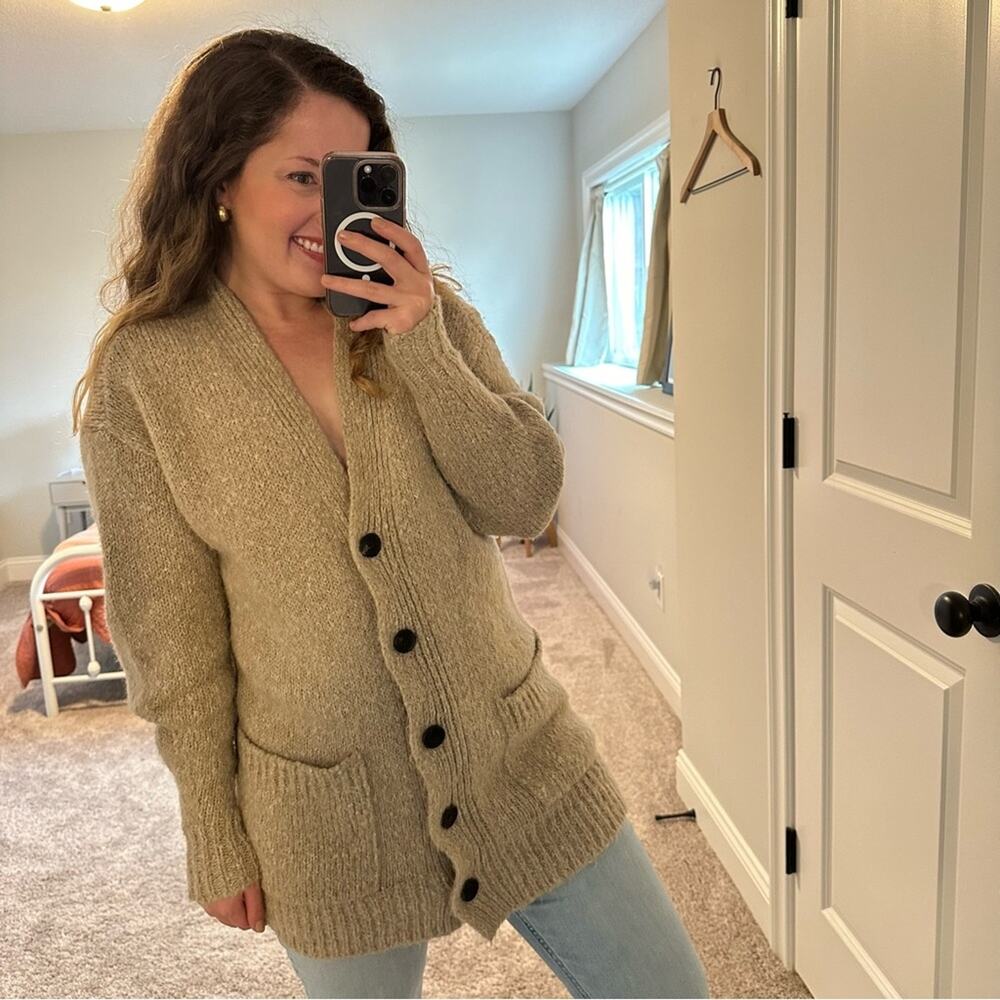 Isabel Marant Etoile Oatmeal Neutral Cardigan Sweater Medium - Picture 3 of 12